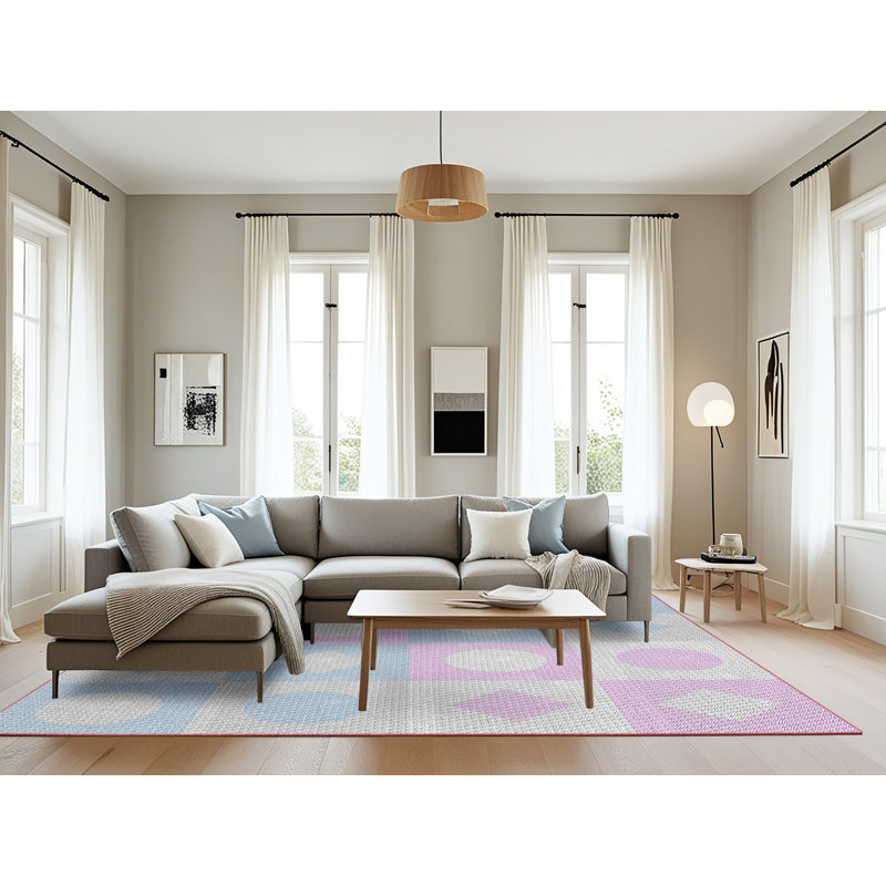 Geometric Indoor Rug, Rectangle 8' x 10'