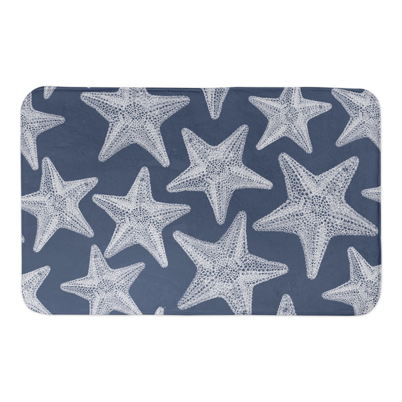 Eliezer Non-Slip Bath Mat, Navy