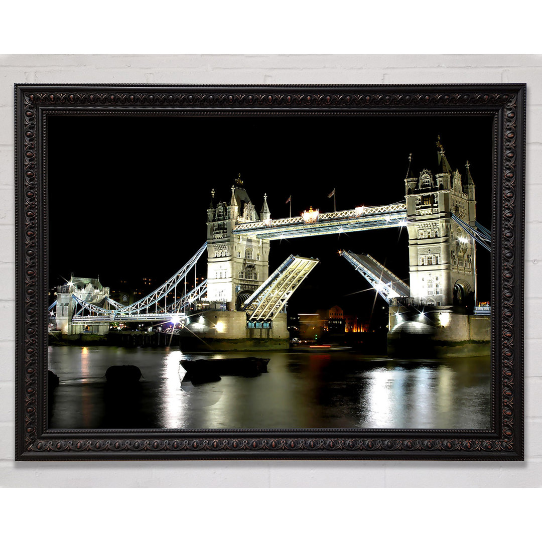 Gerahmtes Leinwandbild London Bridge Night Framed Print