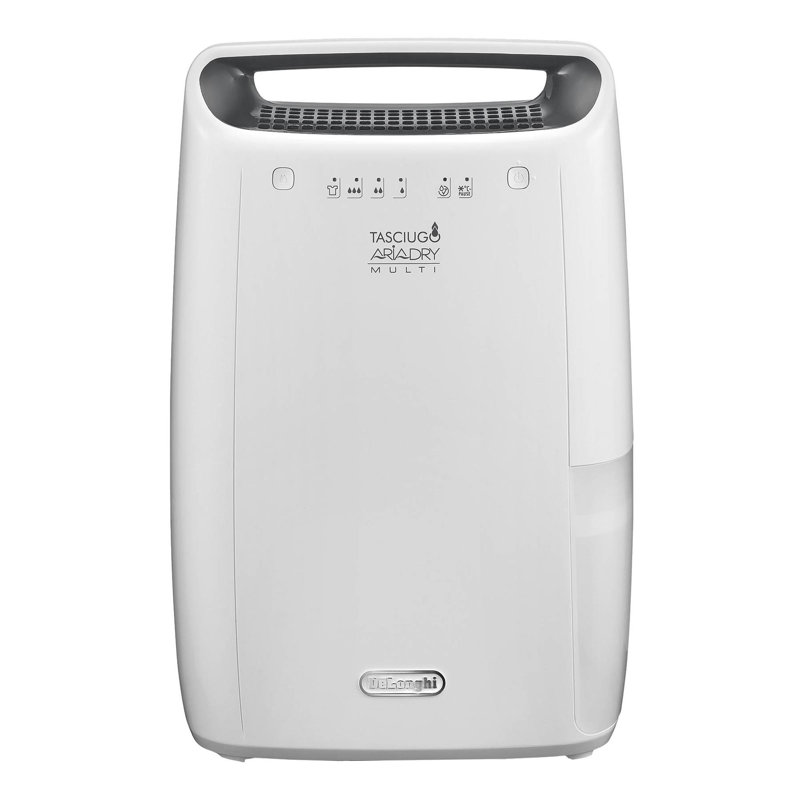 De'longhi Tasciugo AriaDry Multi Dehumidifier, White/Grey, 20" H x 33.4" W x 13.14" D