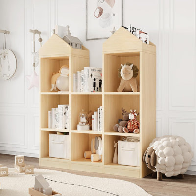 Organisateur de bibliothèque et jouets pour enfants 8 cubes avec coin lecture