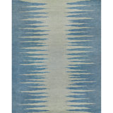 Abrash Ikat Hand-Tufted Wool Area Rug Cut/Loop Pile