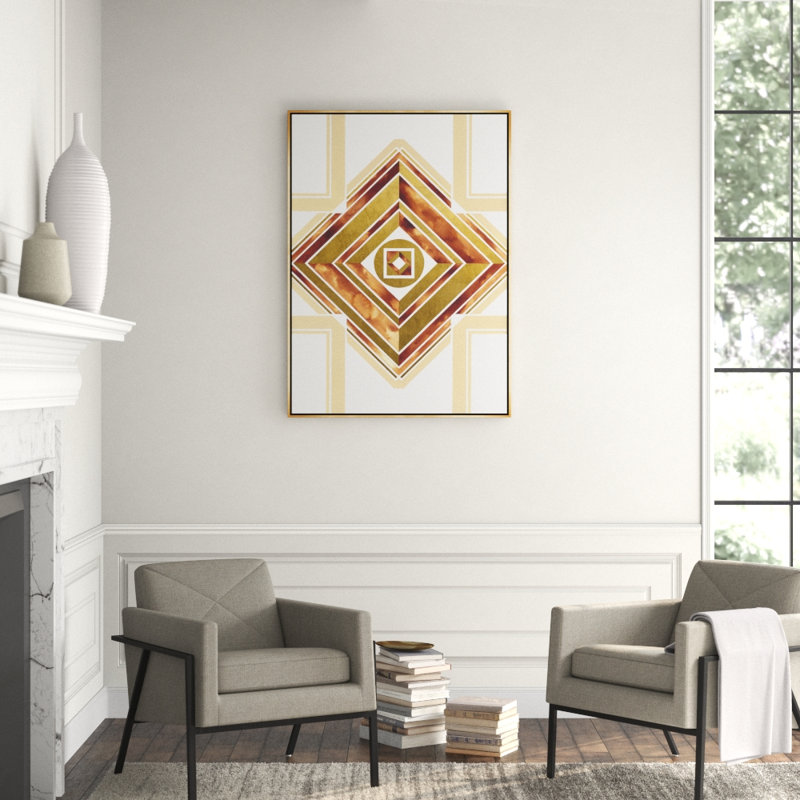 Elegant Shapes I Painting by Janice Sadler, 51.5" H x 37.5" W, Glass Coat