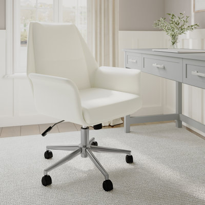 Fauteuil de bureau pivotant avec accoudoirs évasés Martha Stewart Maxine