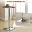 Rustic Brown Round Bar Table, 360-Degree Swivel Pub Table with Adjustable Height for Kitchen & Cafe