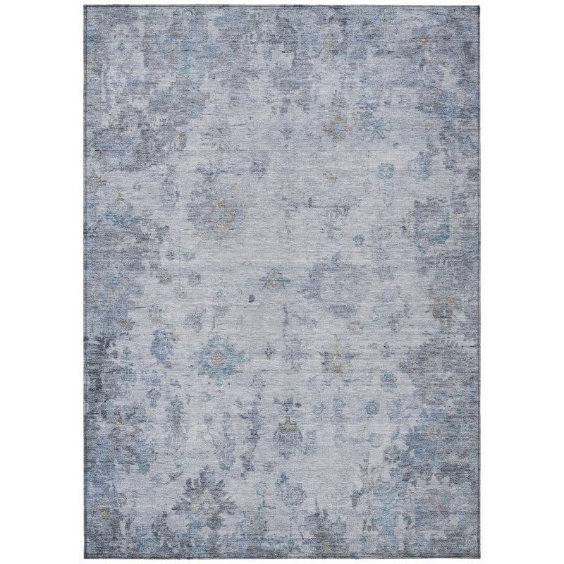 Machine Washable Indoor/Outdoor Matsumura ACN2301 Global Rug, Rectangle 9' x 12'