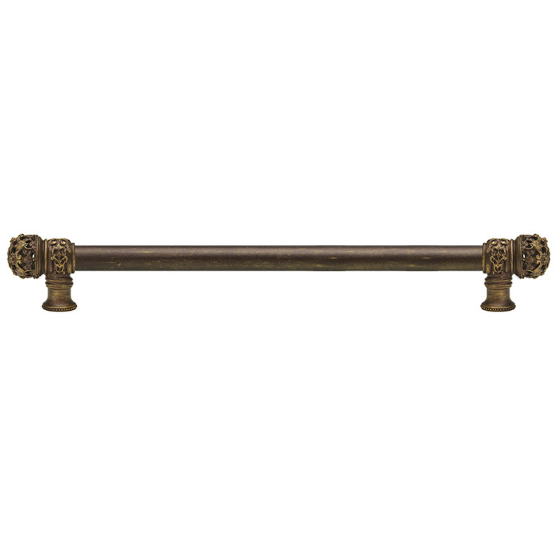 Juliane Grace 6 inches c.c. with 5/8 smooth center long pull small finial in Satin, Antique Brass, 22"