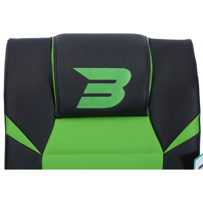 BraZen Pride 2.1 Bluetooth Surround Sound Gaming Chair - Pledger, Black/Green