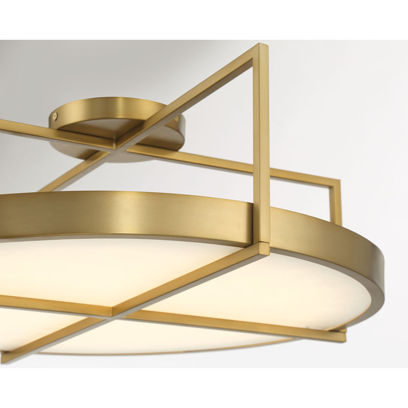 Rosmarin Alabaster LED Semi Flush Mount