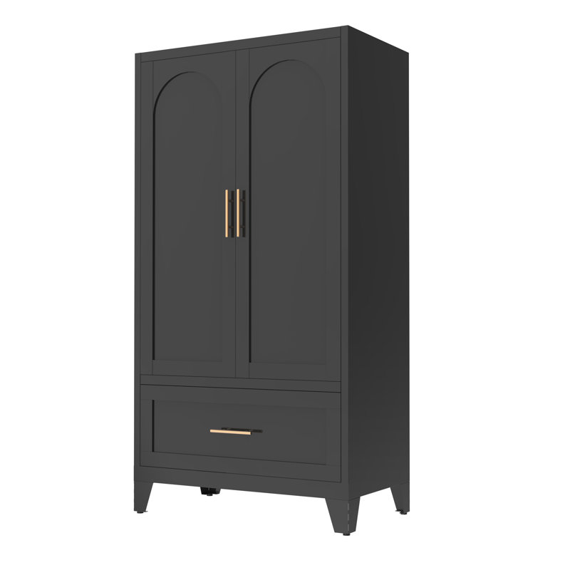 Armoire-penderie autoportante en acier avec tiroir