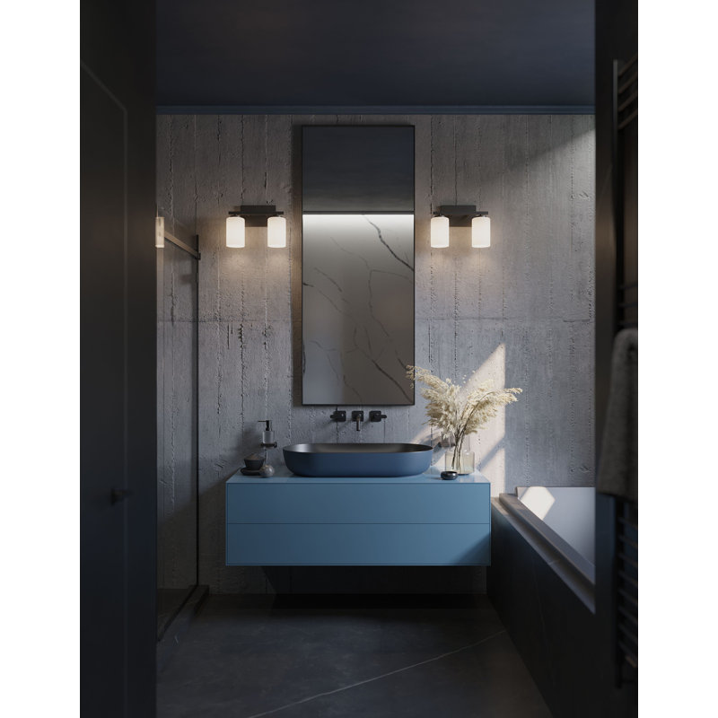 Hawking 13'' Vanity - Clear Glass Shade, Black