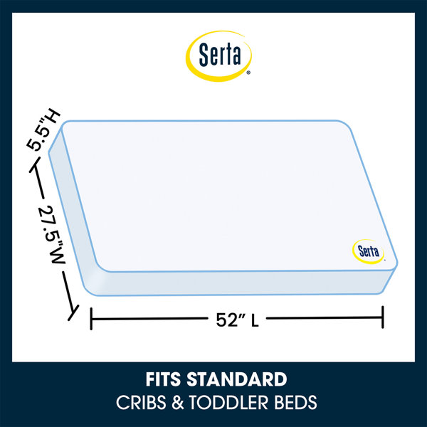 Serta 2-Stage Waterproof Standard Crib Mattress