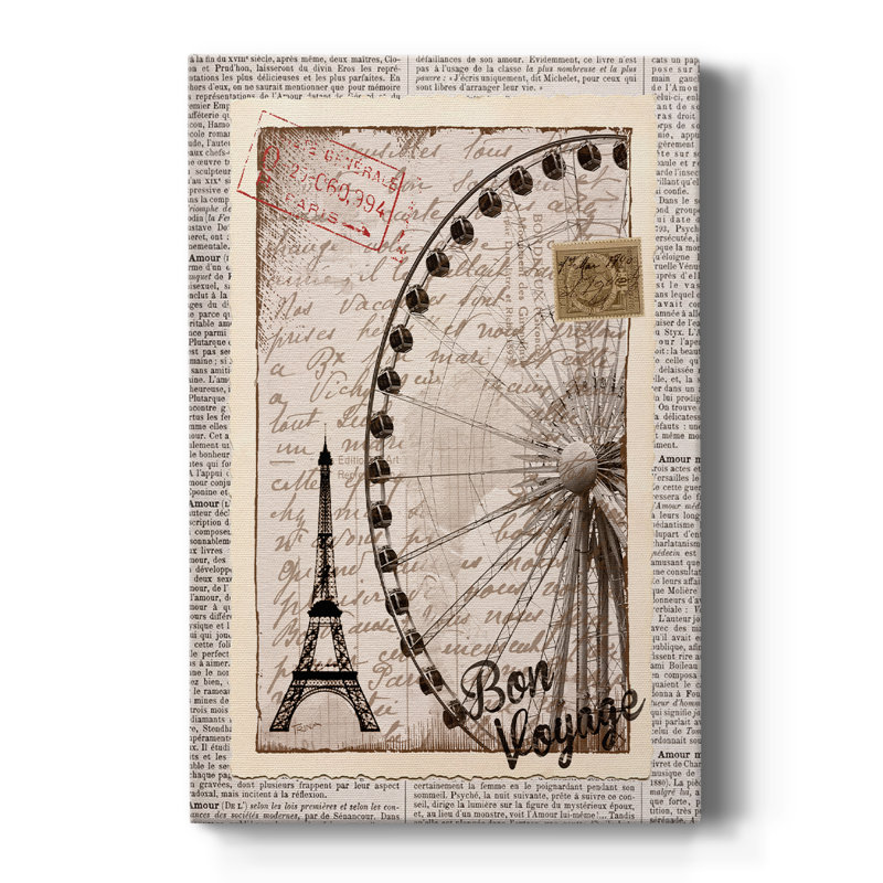 Bon voyage - galerie Cavas sur mesure, H 18 po x l 12 po