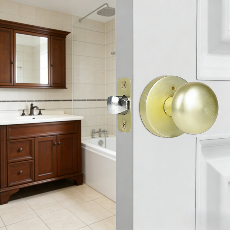 Coolnews Passage Metal Door Knobs, Satin Brass