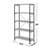 4-Shelf Bookcase With Metal Frame In Grey Driftwood And Black-92092419