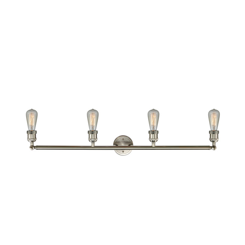 Éclairage pour salle de bain 4 lumières Anatol, DEL, Nickel satiné brossé