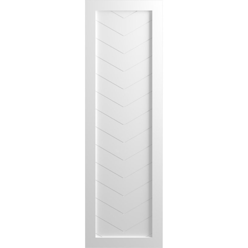 Volets à fixation fixe en PVC à panneau simple de style moderne True Fit, 18", 49", Sans finition