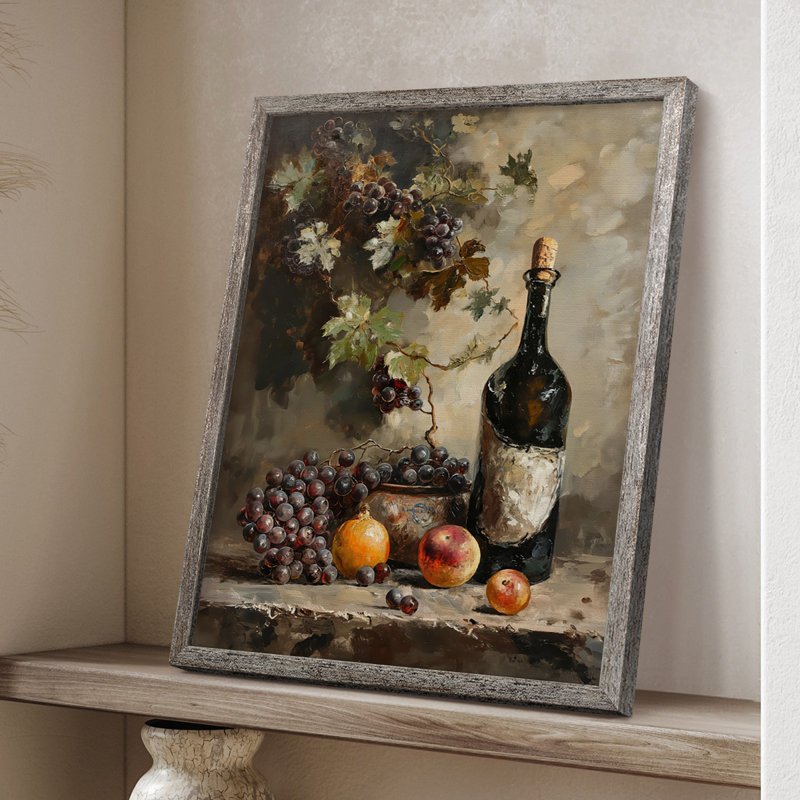 Reproduction encadrée FLORAL Series DCCxxvii - bois massif, H 11 po x l 9 po
