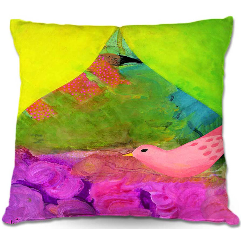 Coussin d’oiseau canapé de l’amour, 18 po x 18 po