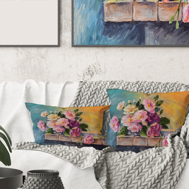 Housse et insert de coussin Still Life with Flowers, 18" x 18"