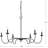 Canebrake 6 - Light Steel Dimmable Chandelier