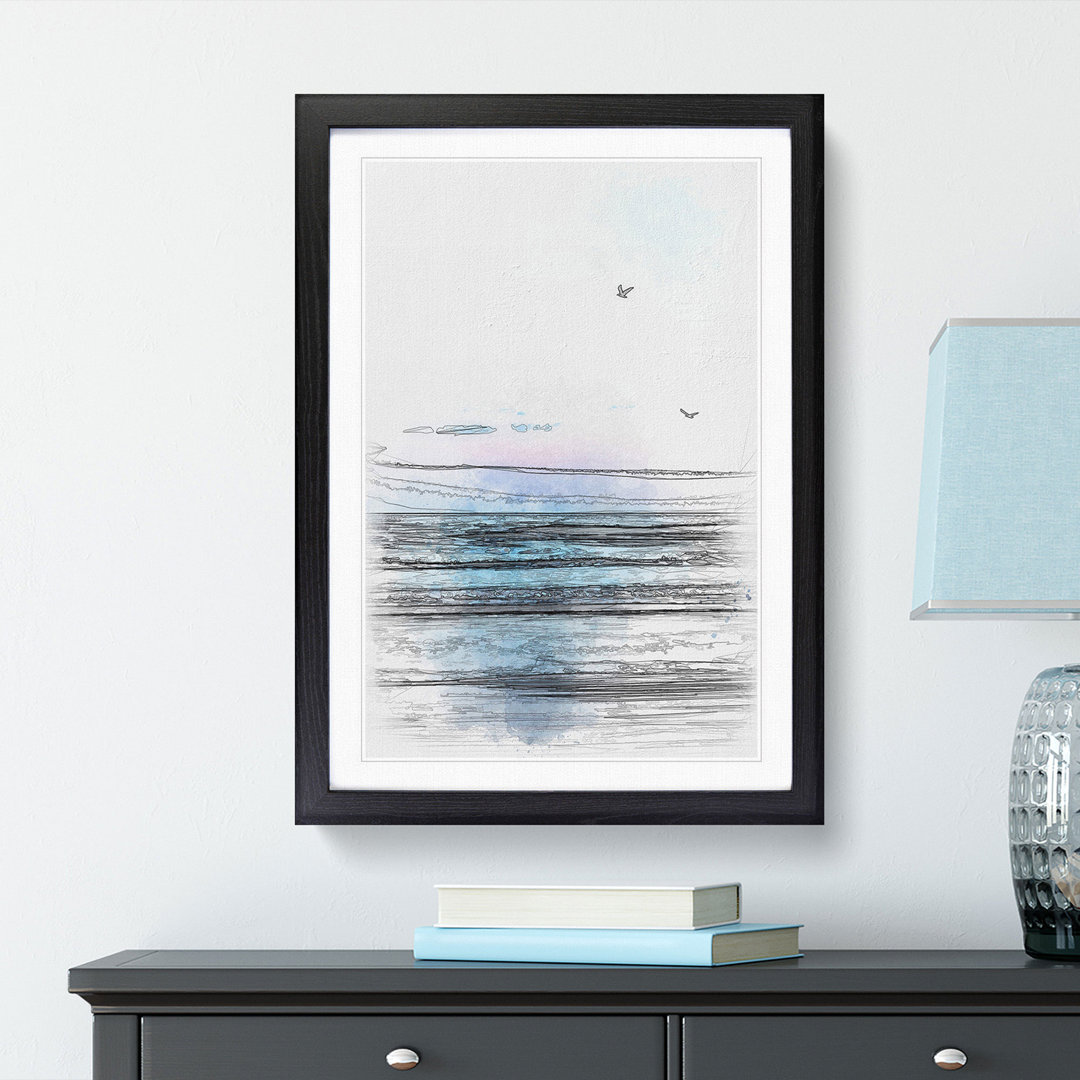 Seagulls Flying High - Single Picture Frame Painting on MDF