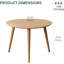 Table d'appoint ovale moderne Mid-Century l 25 po en chêne massif-659854600-656869580