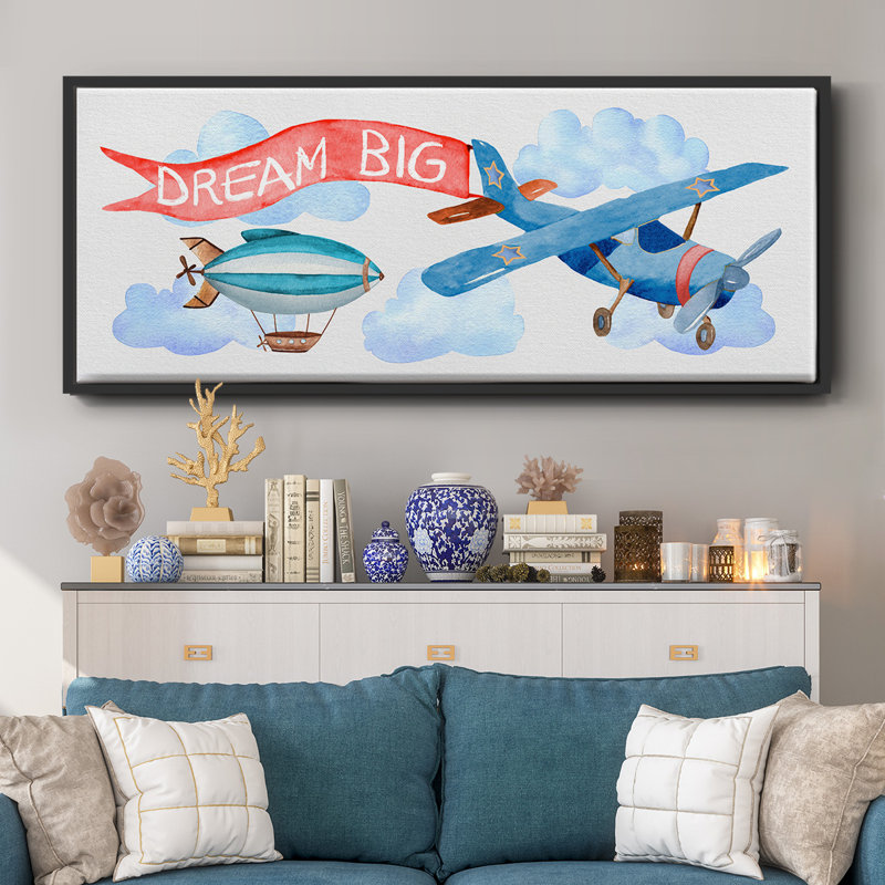 Rêve grand avion - toile encadrée, H 20 po x l 50 po
