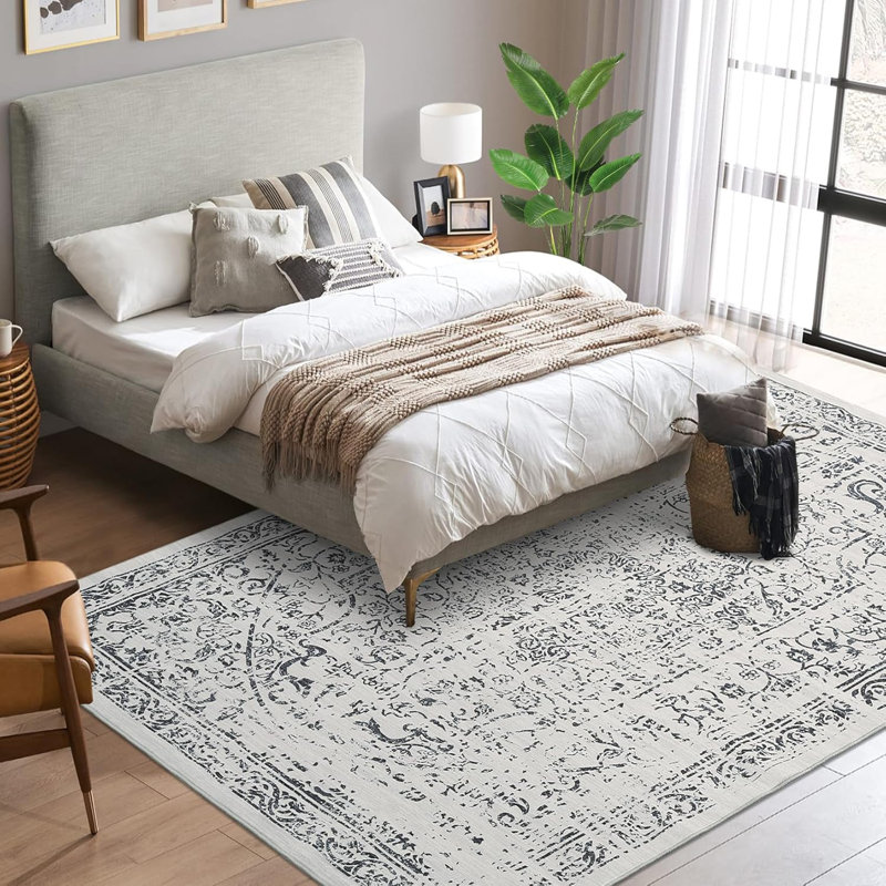 Hallway Rug - Black Kitchen Rugs Non Slip Washable Soft Touch Carpet Rug Stylish Rug Home Kitchen, Rectangle 9' x 12'