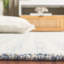 Antine Ebony Hand Tufted Wool/Cotton Checkered Rug in Blue/Ivory-596872608