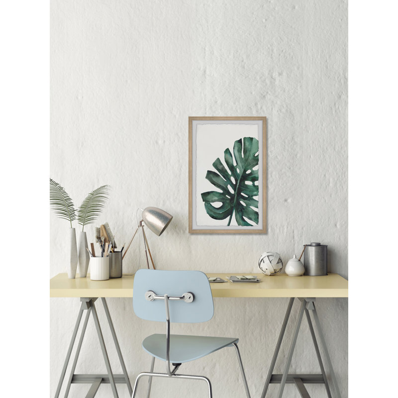 «Single Fern In White», reproduction encadrée, H 36 po x l 24 po x P 1,5 po