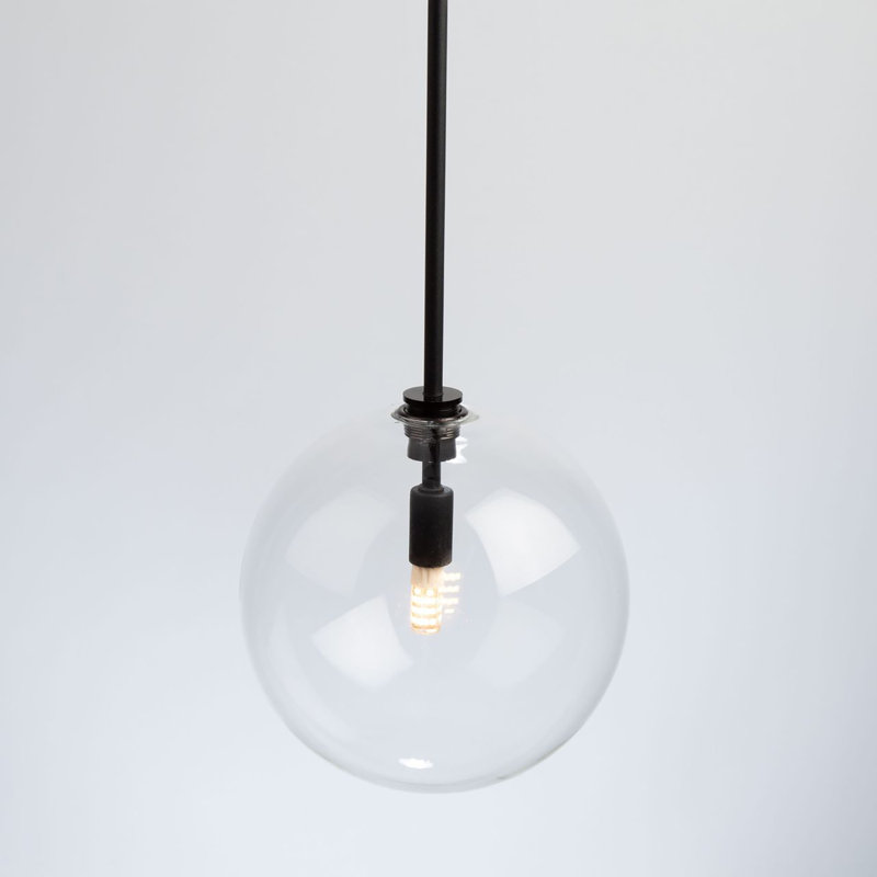 Matte Black Mini Globe LED Pendant Light