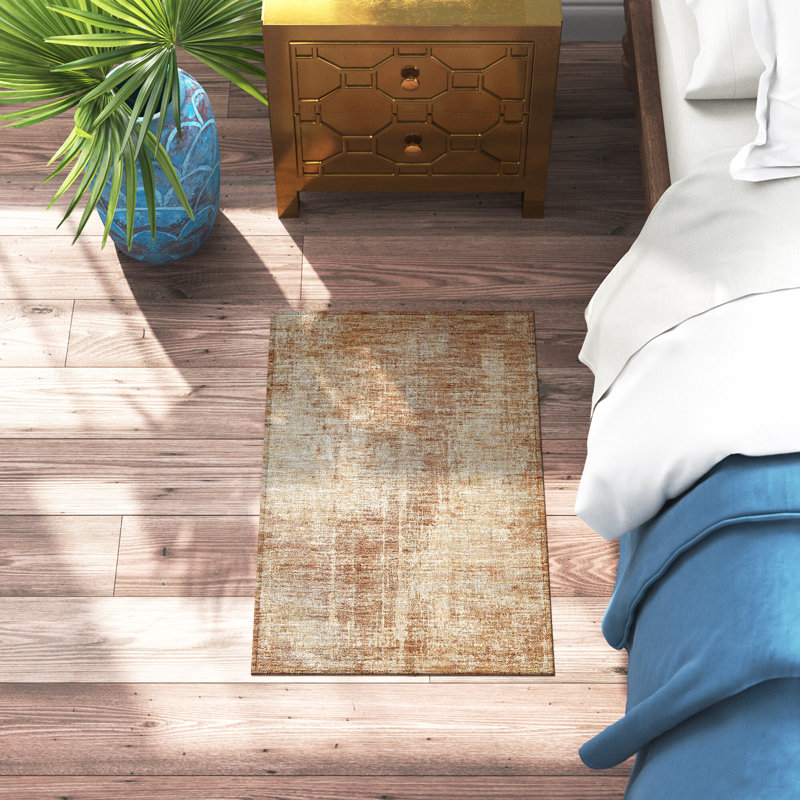 Lamanna Washable Abstract Indoor / Outdoor Rug, Rectangle 1'8" x 2'6"