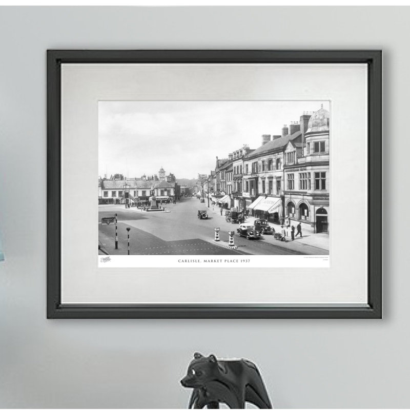 Carlisle, Market Place 1937 by Francis Frith - Single Picture Frame Print, 28cm H x 36cm W x 2.3cm D