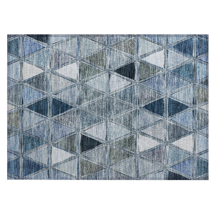 Sherick Washable Geometric Indoor / Outdoor Rug