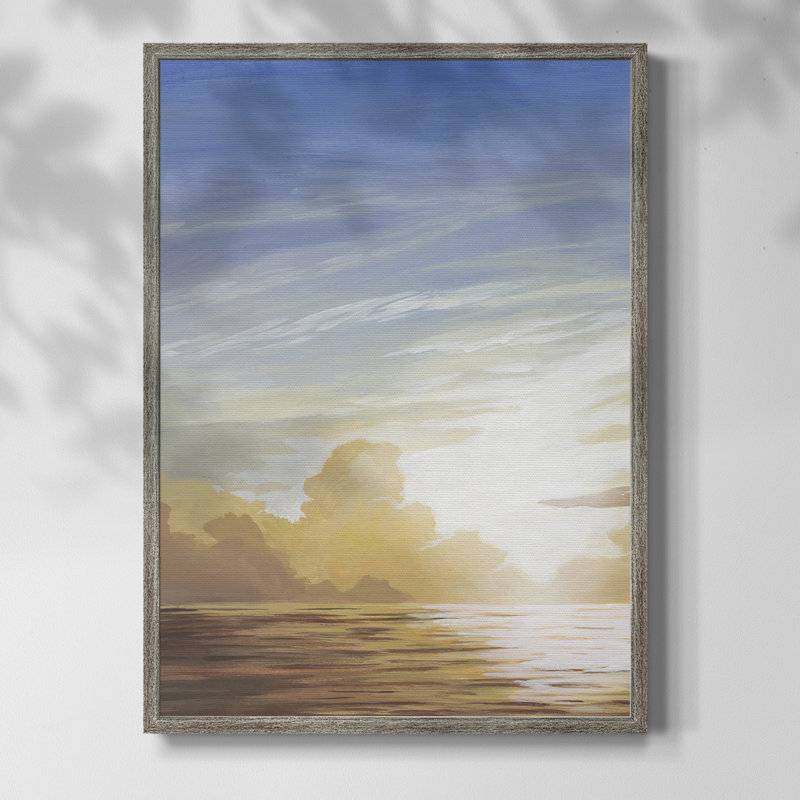 «Luminous Waters I», reproduction encadrée - bois massif, H 15 po x l 12 po
