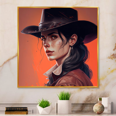 Western Cow Girl II - impression sur toile