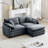Two-Seater Sofa  With One Footrest