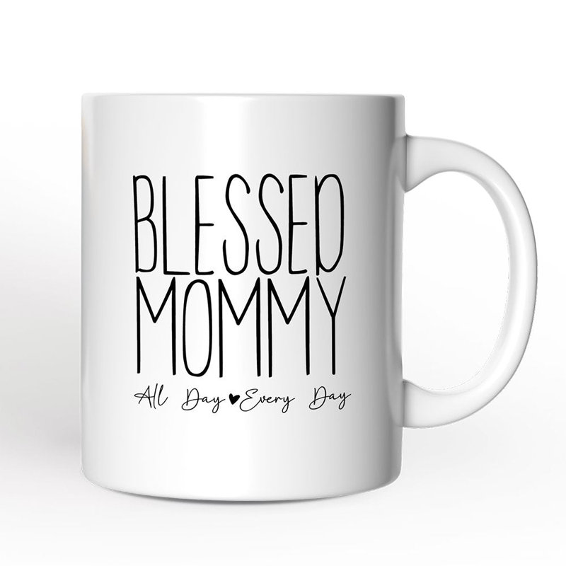 New Mom Mug, Blessed Mommy Gift With Custom Name and Year