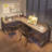 Light walnut Rectangular Solid Wood desk-109563041-109563037