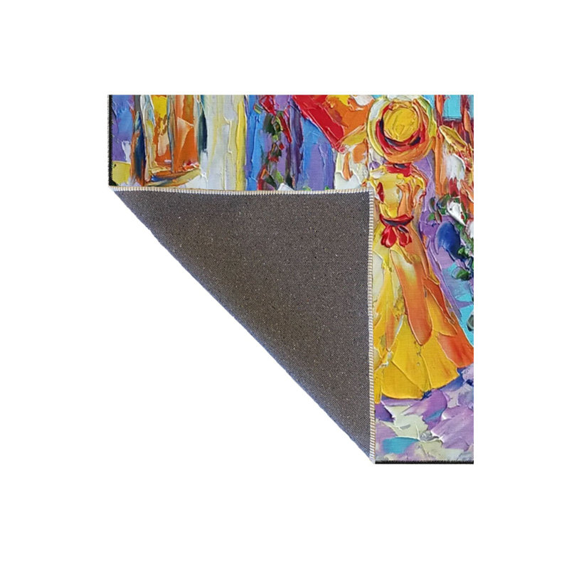 Tapis tissé lavable motif marin, Tapis de couloir 3 pi 3 po x 9 pi 10 po
