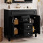 Meuble-lavabo 36 po avec lavabo supérieur, armoire de rangement moderne avec 2 portes à fermeture douce et 2 tiroirs, meuble-lavabo simple-1051740722-1051740717