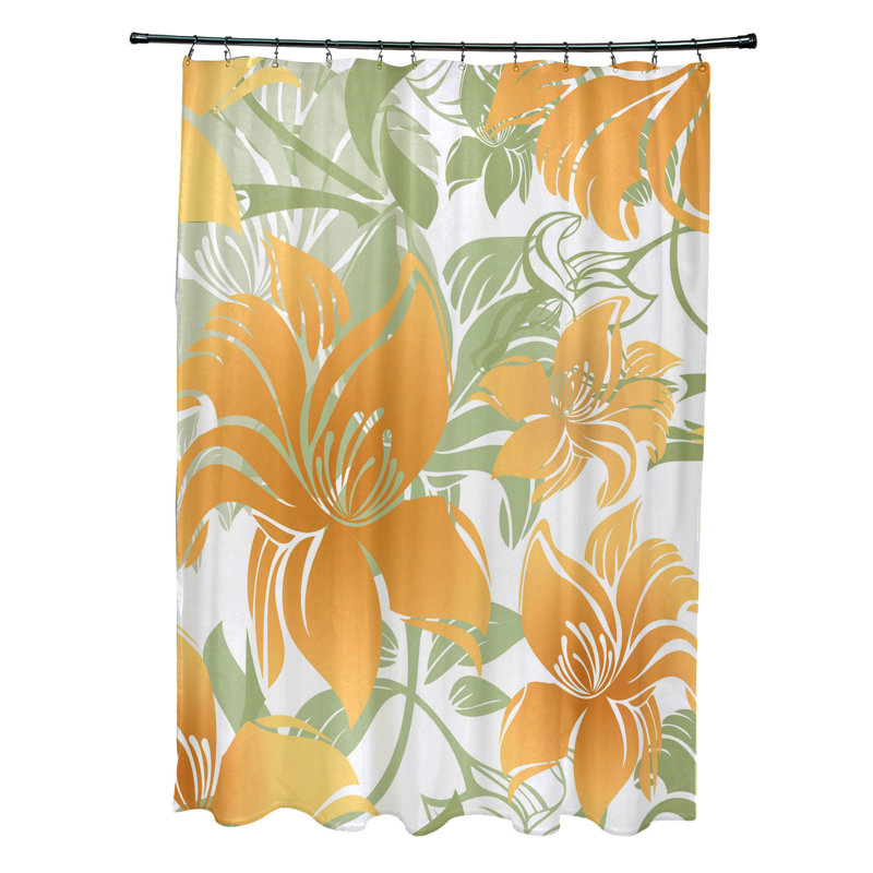Rideau de douche simple Vathylakas, Jaune