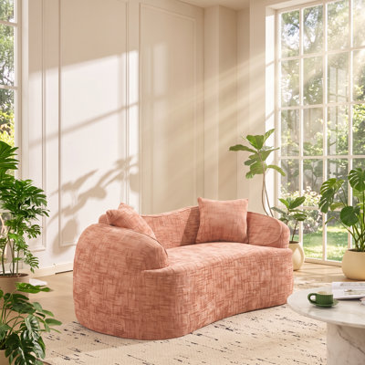 Ensemble de causeuse en tissu chenille rétro de l 66,93 po x P 35,83 po x H 27,56 po Vintage