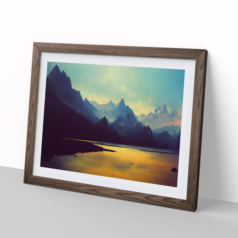 Spellbinding Mountain Landscape - Framed Print, Walnut Framed, 25cm H x 34cm W x 2cm D