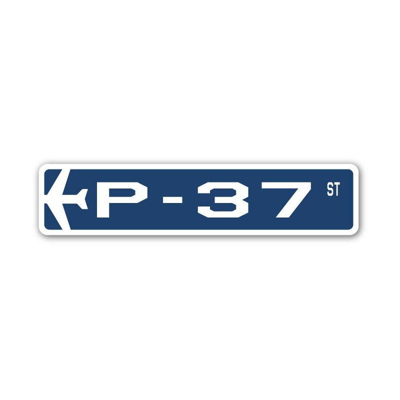 Plaque de rue Bova P-37 Air Force, H 7 po x l 30 po x P 1 po