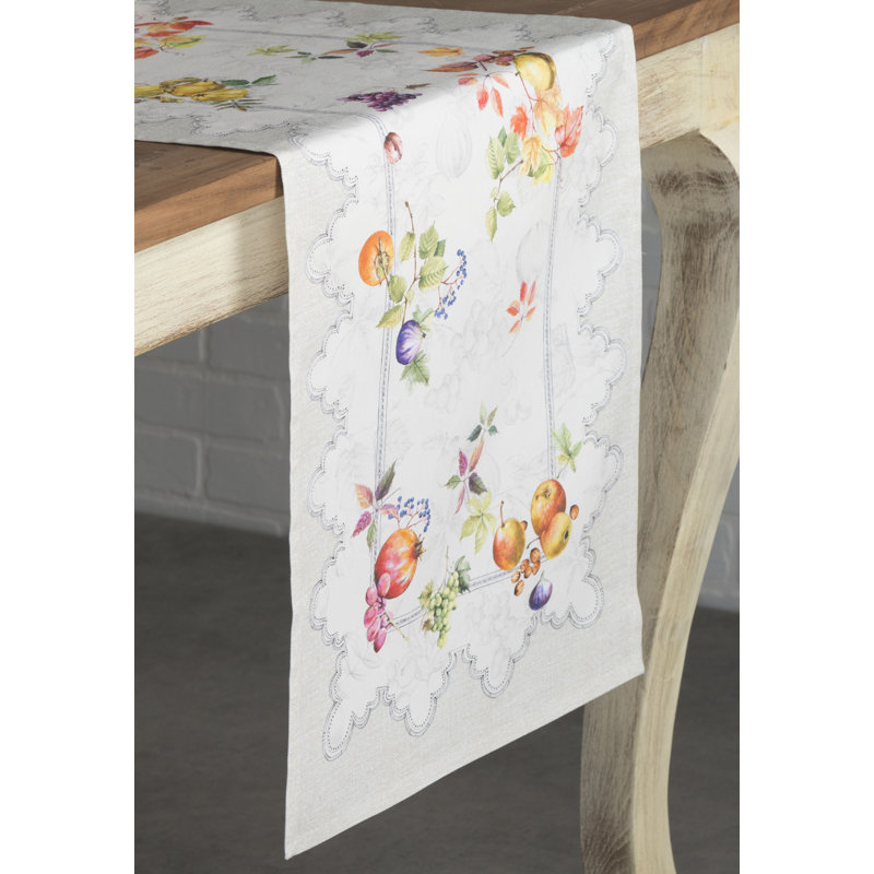 Maison d'Hermine Fruit D'Hiver 100% Cotton Table Runner - Double Layer - 14.5" x 72", 72" L x 14.5" W