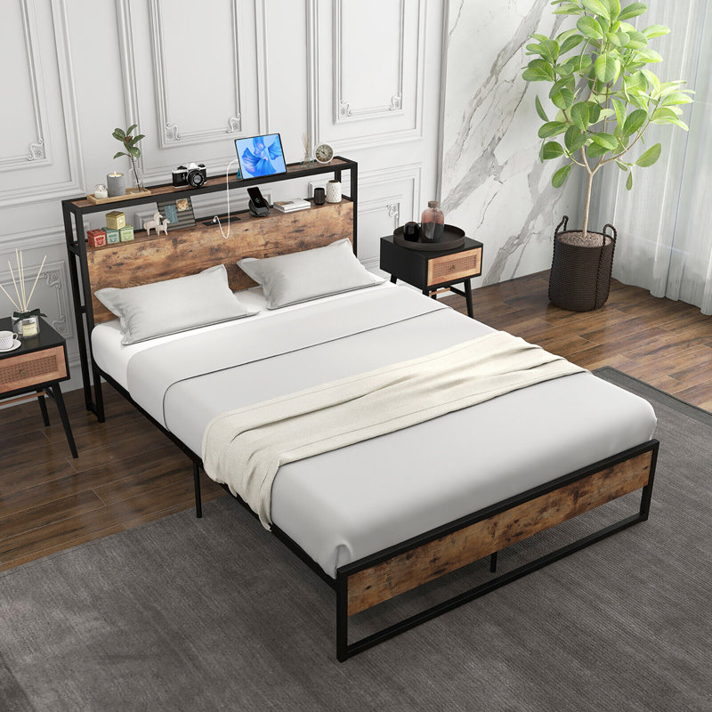Banquer Metal Platform Storage Bed