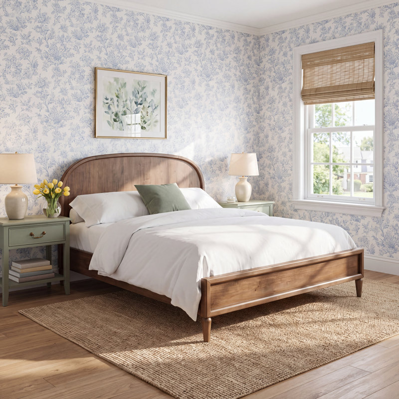 Langley Solid Wood Platform Bed, California King