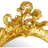 Ornate 41" Gold Wall Mirror, French Rococo Style with Floral Crown & Vines — Large Vintage-Style Accent Mirror for Entryway, Living Room & Vanity